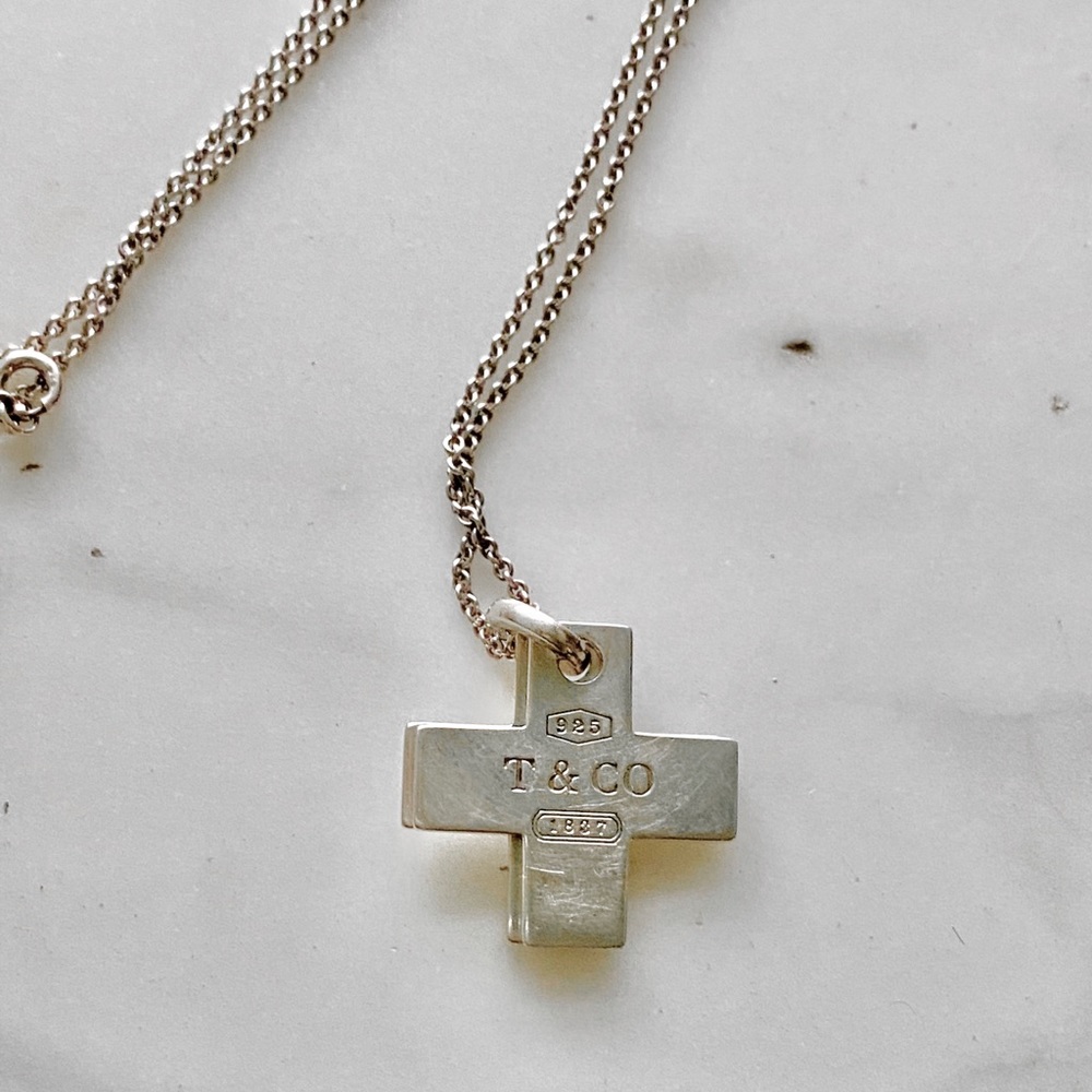 COPY - TIFFANY & CO. DOUBLE CROSS NECKLACE
